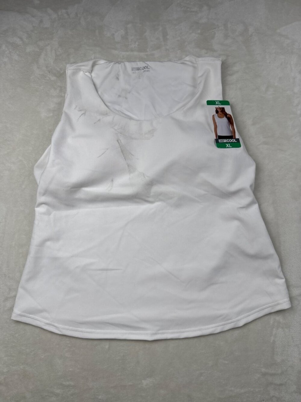 32 Degrees Cool Womens White Sleeveless Tank Top XL Lightweight